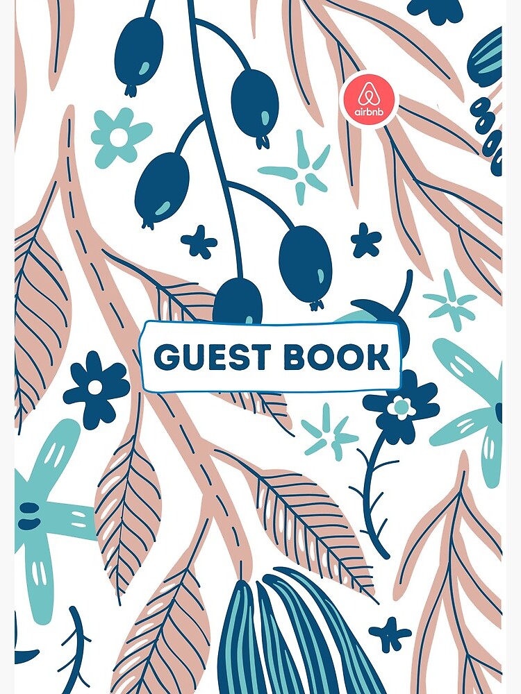 Airbnb Guest book with Olive Flora by IronMark19