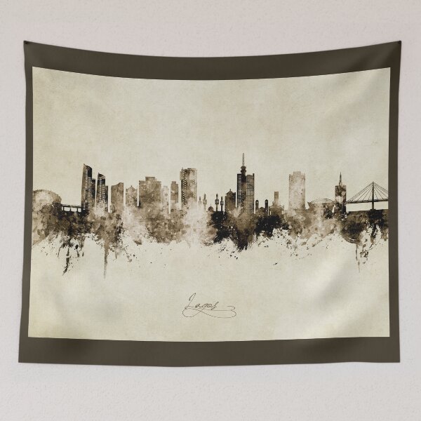 Item preview, Lagos Nigeria Skyline designed and sold by ArtPrints.