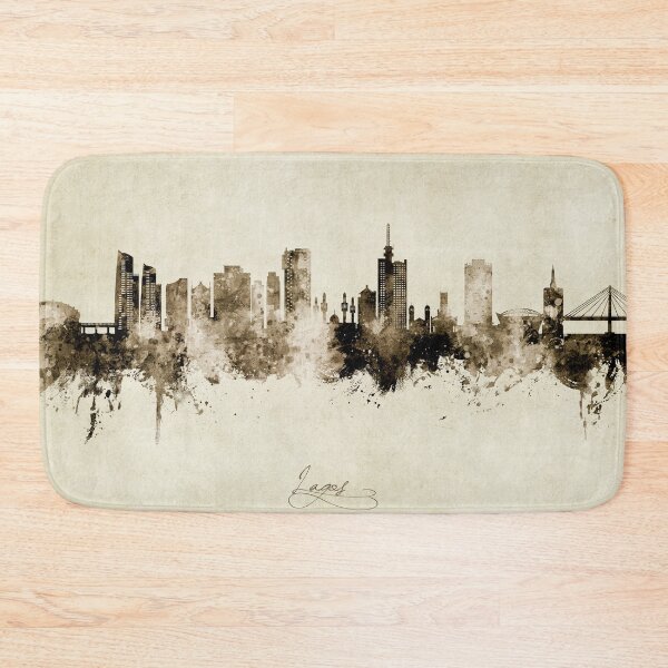 Item preview, Lagos Nigeria Skyline designed and sold by ArtPrints.