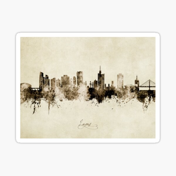 Artikel-Vorschau von Lagos Nigeria Skyline, designt und verkauft von ArtPrints.