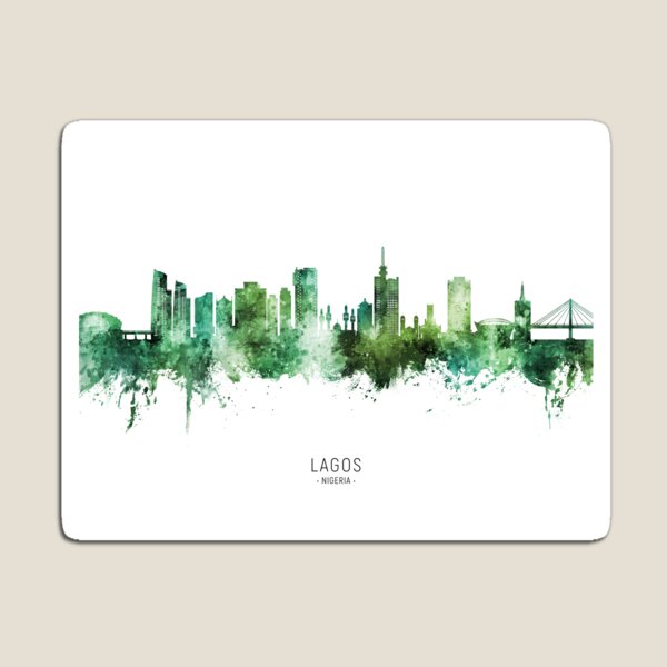 Artikel-Vorschau von Lagos Nigeria Skyline, designt und verkauft von ArtPrints.