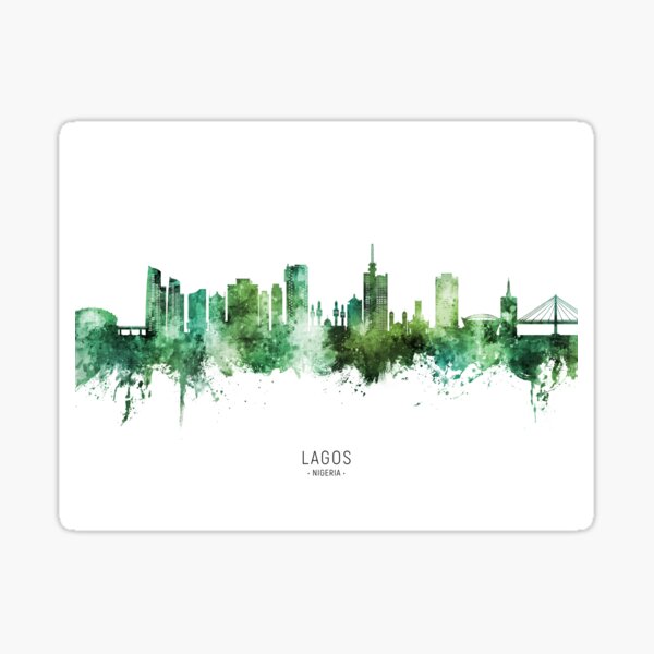 Artikel-Vorschau von Lagos Nigeria Skyline, designt und verkauft von ArtPrints.