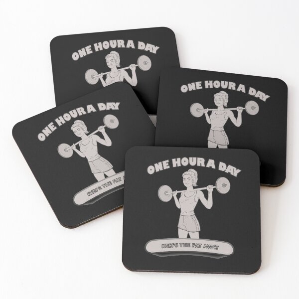 Item preview,  One Hour A Day Keeps The Fat Away designed and sold by Delicious Design ⭐⭐⭐⭐⭐.