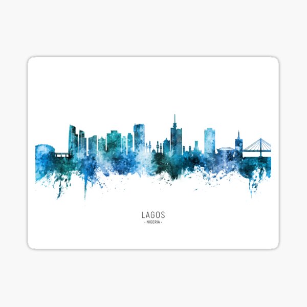 Artikel-Vorschau von Lagos Nigeria Skyline, designt und verkauft von ArtPrints.