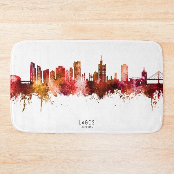 Item preview, Lagos Nigeria Skyline designed and sold by ArtPrints.