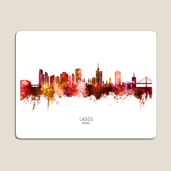 Artikel-Vorschau von Lagos Nigeria Skyline, designt und verkauft von ArtPrints.