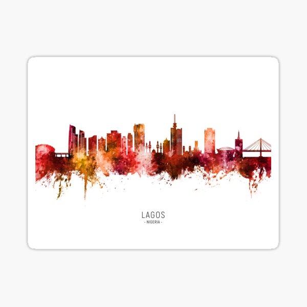 Artikel-Vorschau von Lagos Nigeria Skyline, designt und verkauft von ArtPrints.
