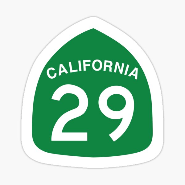 Highway 29 Sign in the Napa Valley Sticker