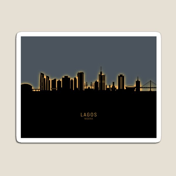 Artikel-Vorschau von Lagos Nigeria Skyline, designt und verkauft von ArtPrints.