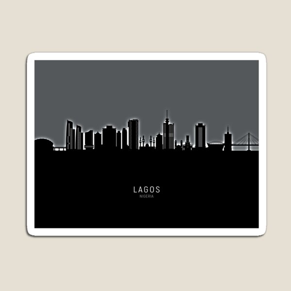 Artikel-Vorschau von Lagos Nigeria Skyline, designt und verkauft von ArtPrints.