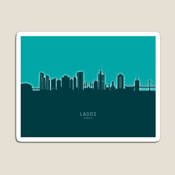 Artikel-Vorschau von Lagos Nigeria Skyline, designt und verkauft von ArtPrints.