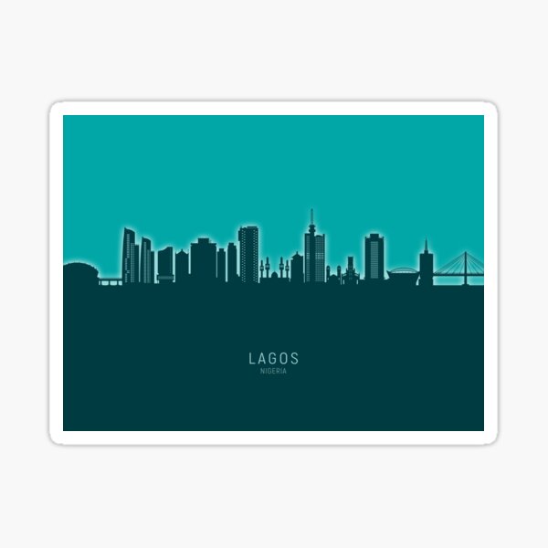 Artikel-Vorschau von Lagos Nigeria Skyline, designt und verkauft von ArtPrints.
