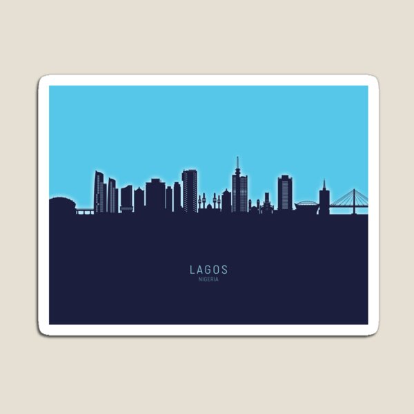 Artikel-Vorschau von Lagos Nigeria Skyline, designt und verkauft von ArtPrints.