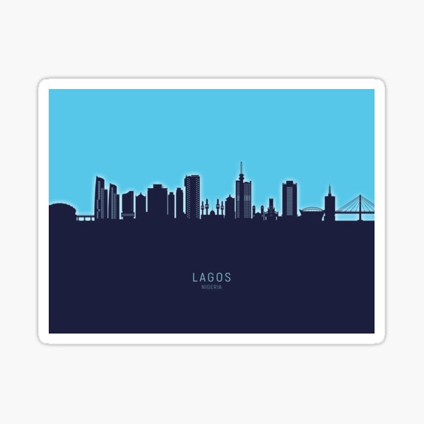 Artikel-Vorschau von Lagos Nigeria Skyline, designt und verkauft von ArtPrints.