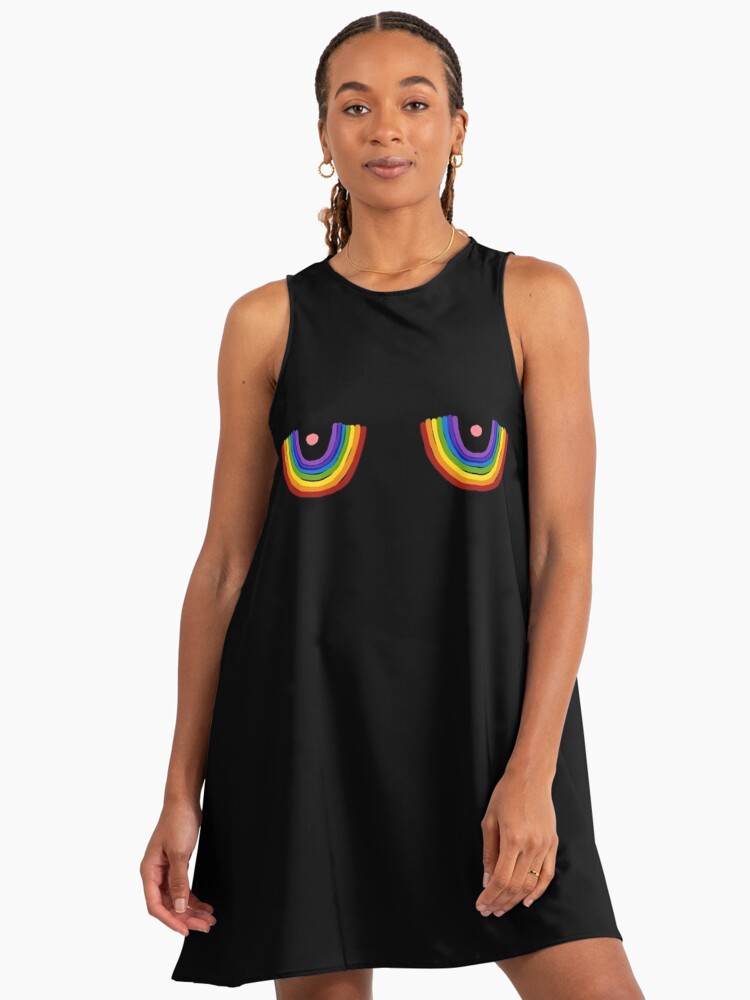 sexy women black dress Jade Black Rainbow Silk Godet Gown – Olivia Rubin main image 1