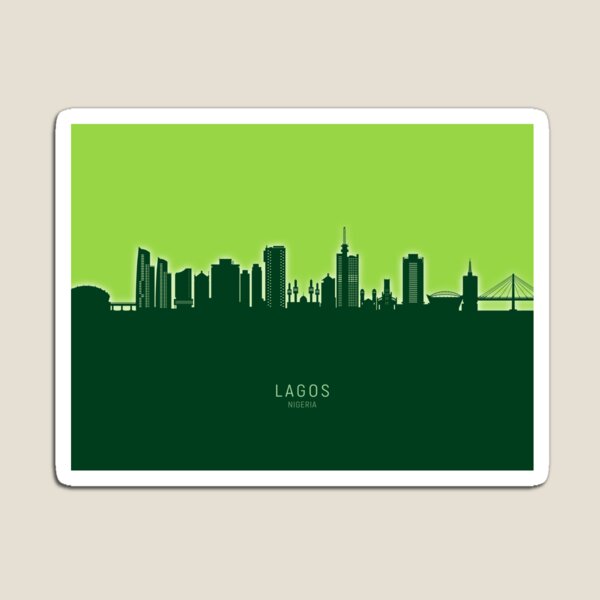 Artikel-Vorschau von Lagos Nigeria Skyline, designt und verkauft von ArtPrints.