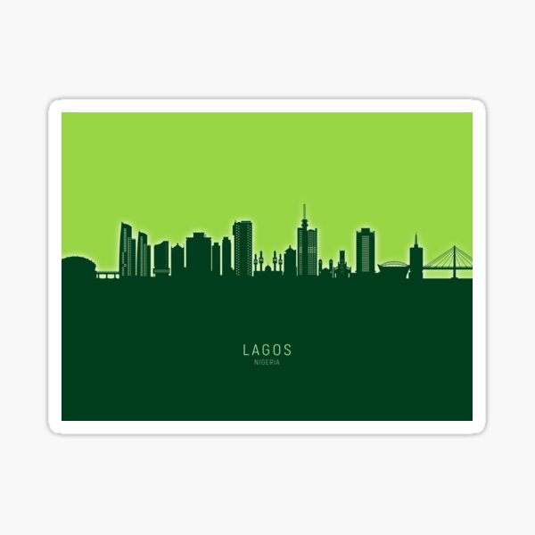 Artikel-Vorschau von Lagos Nigeria Skyline, designt und verkauft von ArtPrints.