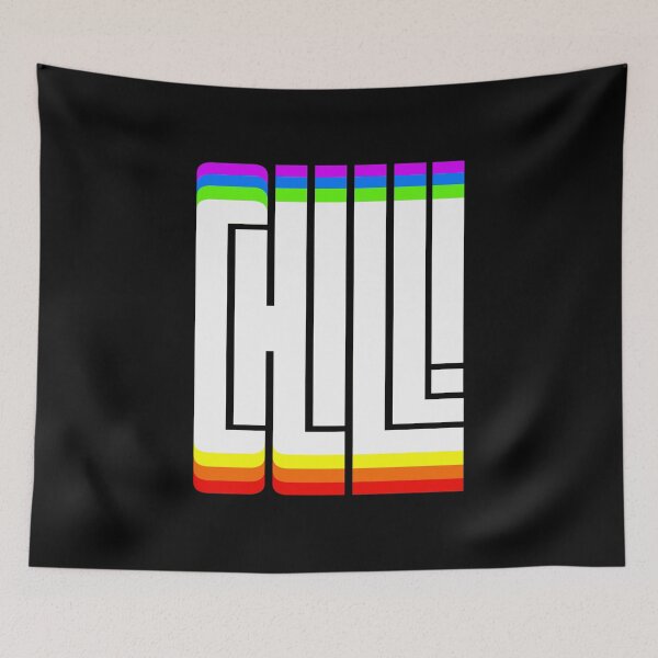 Item preview, Multicolored CHILL word design designed and sold by AznavourByKarin.