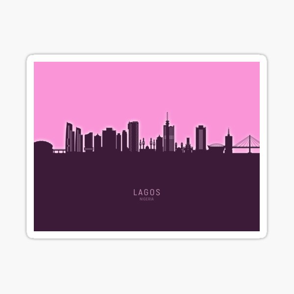 Artikel-Vorschau von Lagos Nigeria Skyline, designt und verkauft von ArtPrints.