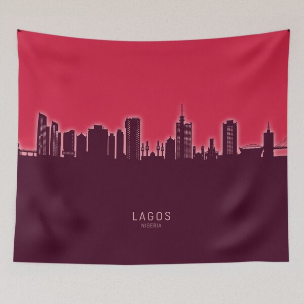 Item preview, Lagos Nigeria Skyline designed and sold by ArtPrints.
