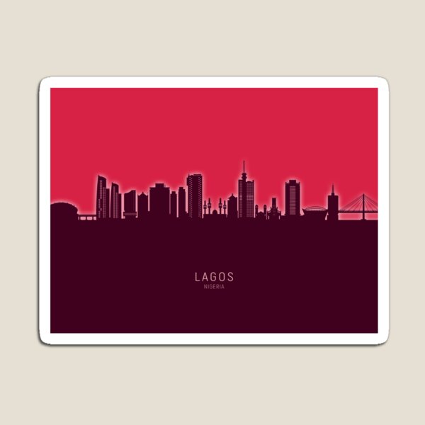 Artikel-Vorschau von Lagos Nigeria Skyline, designt und verkauft von ArtPrints.