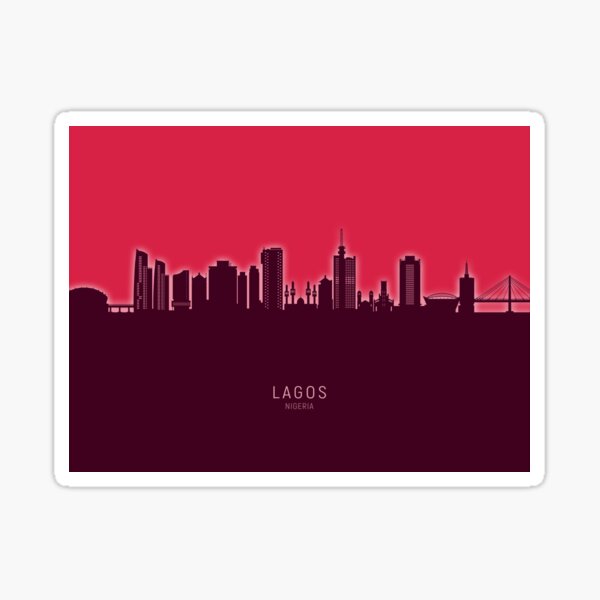 Artikel-Vorschau von Lagos Nigeria Skyline, designt und verkauft von ArtPrints.