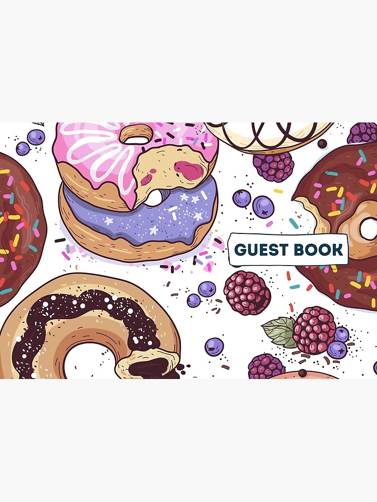 Vacation Rental Guest book with Donut Illustration by IronMark19