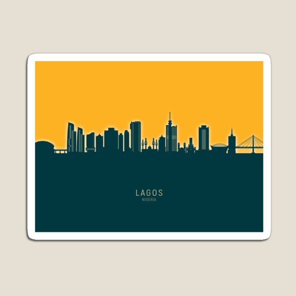 Artikel-Vorschau von Lagos Nigeria Skyline, designt und verkauft von ArtPrints.