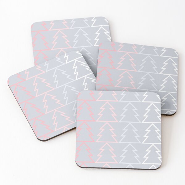 Item preview, Cute Christmas Trees in Pink & Grey designed and sold by BlushPearls.