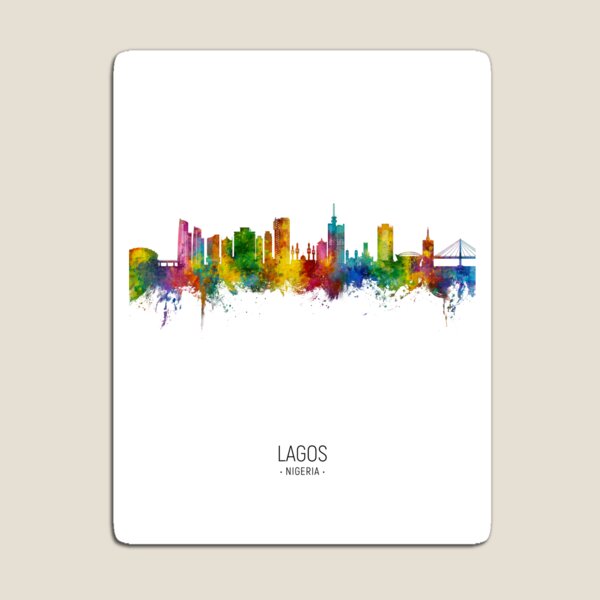 Artikel-Vorschau von Lagos Nigeria Skyline, designt und verkauft von ArtPrints.