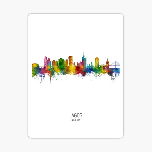 Artikel-Vorschau von Lagos Nigeria Skyline, designt und verkauft von ArtPrints.