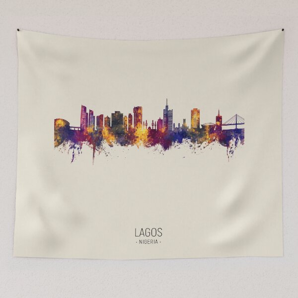 Item preview, Lagos Nigeria Skyline designed and sold by ArtPrints.
