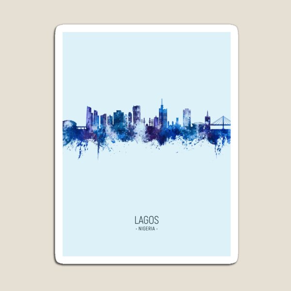 Artikel-Vorschau von Lagos Nigeria Skyline, designt und verkauft von ArtPrints.