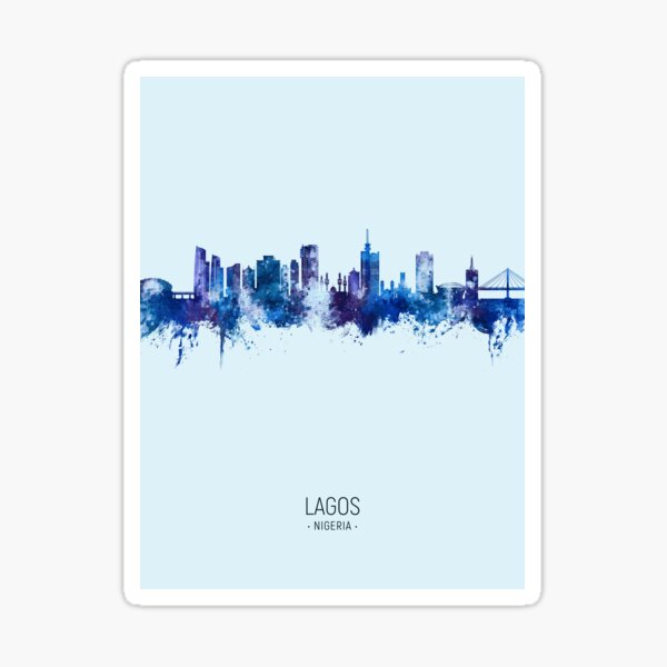 Artikel-Vorschau von Lagos Nigeria Skyline, designt und verkauft von ArtPrints.