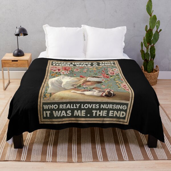 Item preview, One Upon A Time There Was A Girl Who Really Loves Nursing And Beagle Dog designed and sold by HappyGrandmaUB.