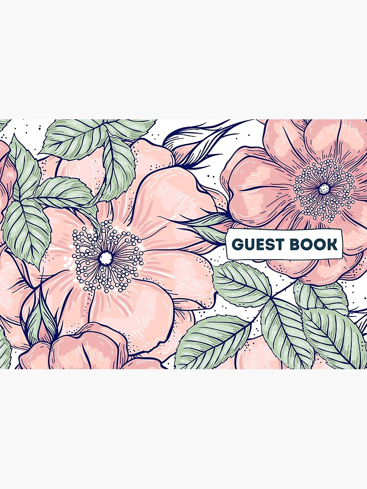 Vacation Rental Guest book with Floral Illustration by IronMark19