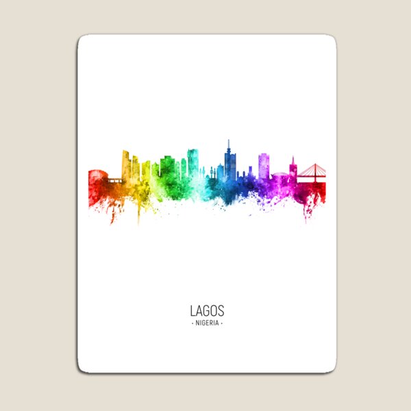 Artikel-Vorschau von Lagos Nigeria Skyline, designt und verkauft von ArtPrints.