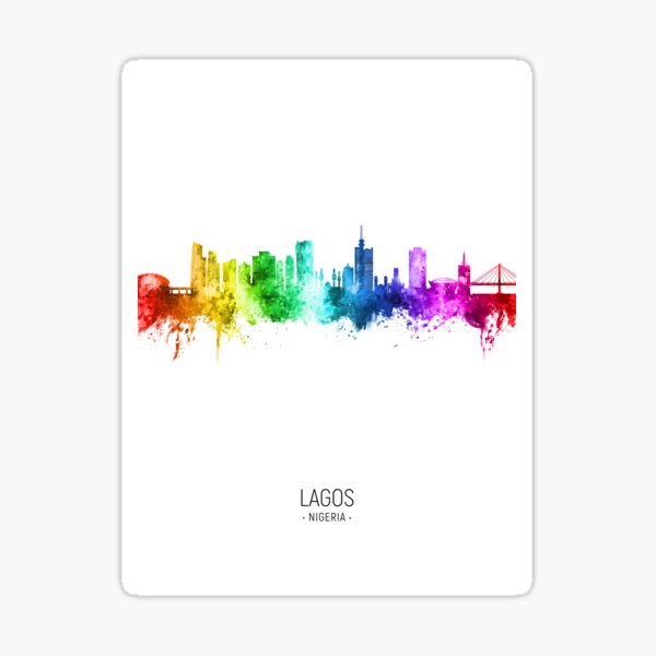 Artikel-Vorschau von Lagos Nigeria Skyline, designt und verkauft von ArtPrints.