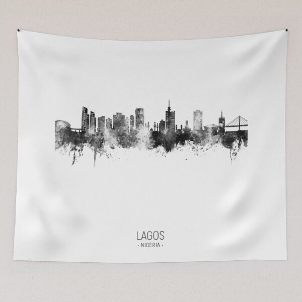 Item preview, Lagos Nigeria Skyline designed and sold by ArtPrints.