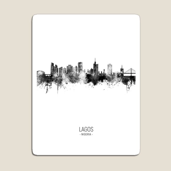 Artikel-Vorschau von Lagos Nigeria Skyline, designt und verkauft von ArtPrints.
