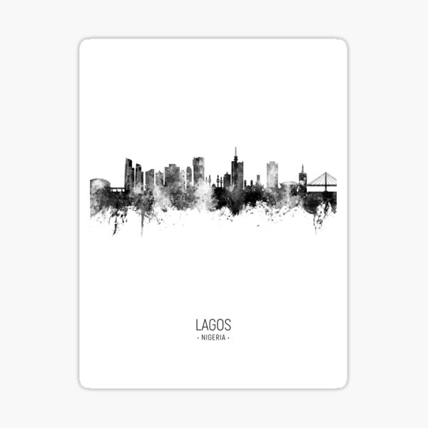 Artikel-Vorschau von Lagos Nigeria Skyline, designt und verkauft von ArtPrints.