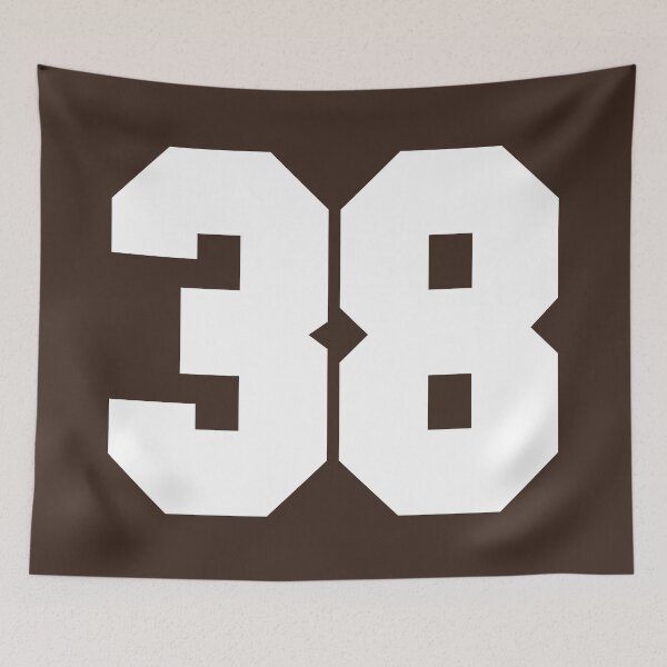 Item preview, 38 Number Cleveland Sports Thirty-Eight Brown Jersey designed and sold by HelloFromAja.