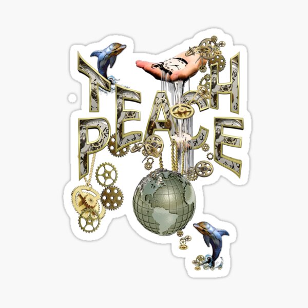 Steampunk collection on leather repeat design Sticker