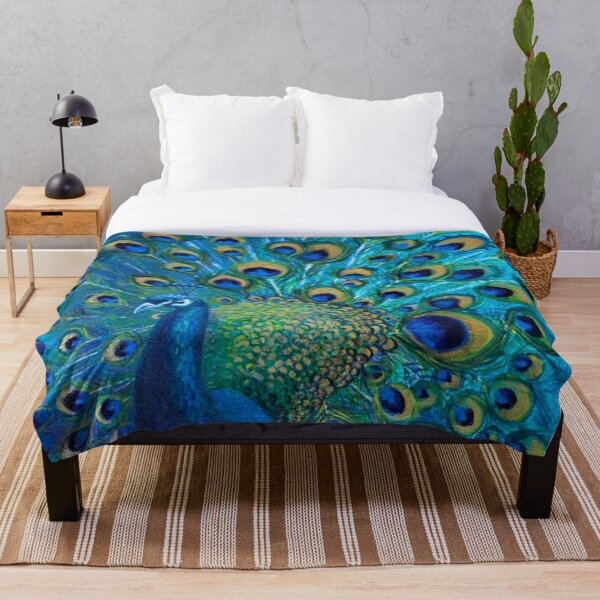 Peacock Full Glory 2 Throw Blanket
