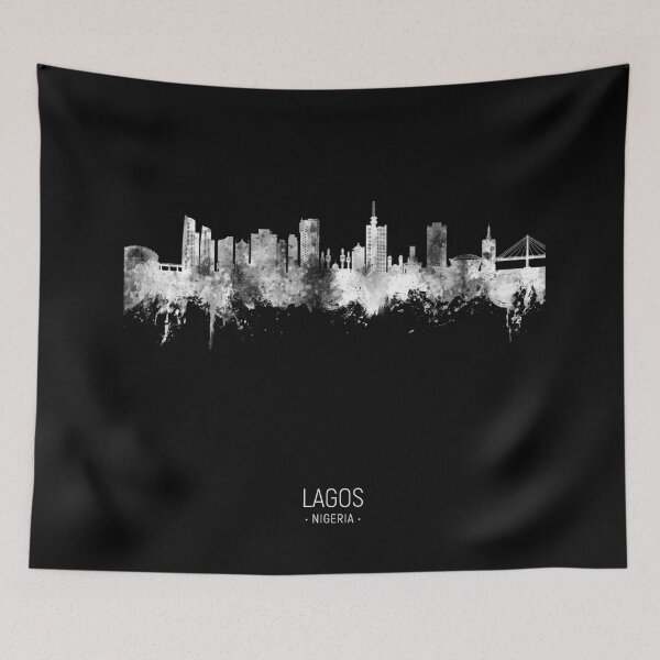 Item preview, Lagos Nigeria Skyline designed and sold by ArtPrints.