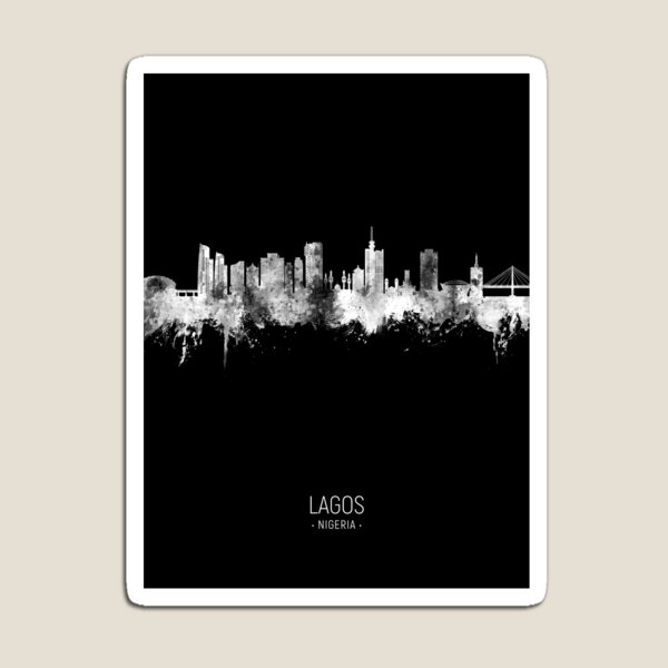 Artikel-Vorschau von Lagos Nigeria Skyline, designt und verkauft von ArtPrints.