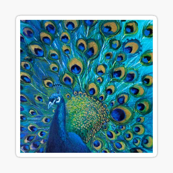 Peacock Full Glory 2 Sticker
