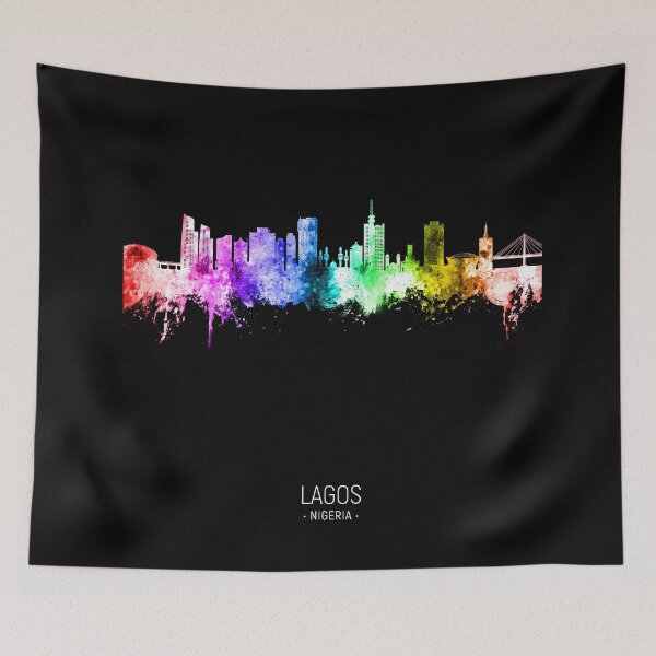 Item preview, Lagos Nigeria Skyline designed and sold by ArtPrints.