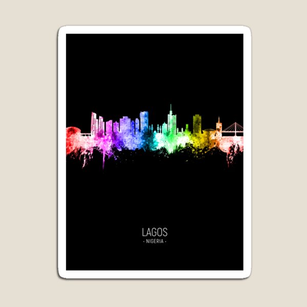 Artikel-Vorschau von Lagos Nigeria Skyline, designt und verkauft von ArtPrints.