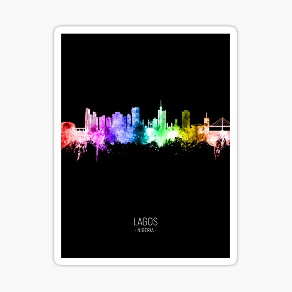 Artikel-Vorschau von Lagos Nigeria Skyline, designt und verkauft von ArtPrints.